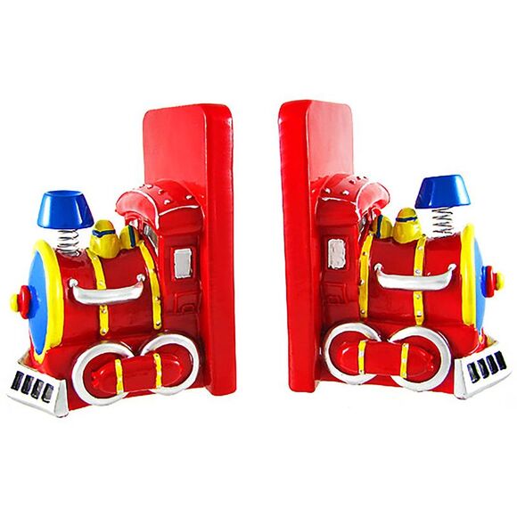 Charming Red Train Engine Bookends - Picture 1 of 5